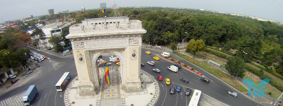 Poze Arcul de Triumf Bucuresti din aer