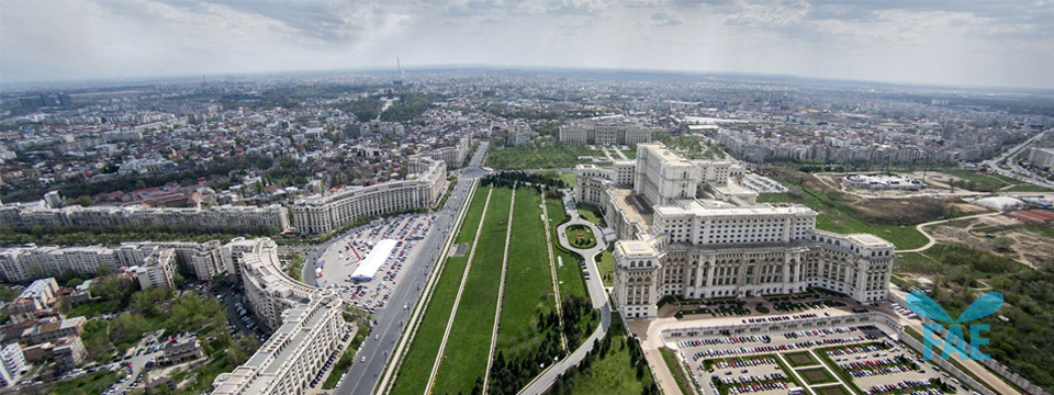 Aerial picture Casa Poporului Bucuresti