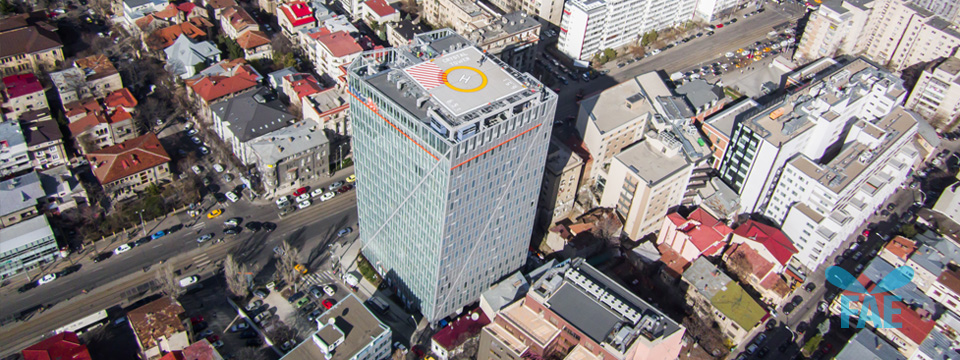 Fotografie aeriana Crystal Tower Bucuresti