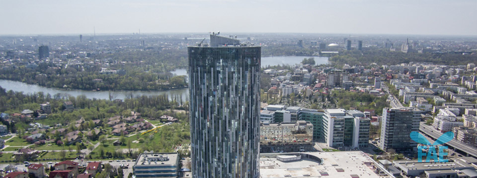 Fotografie aeriana Sky Tower Bucuresti