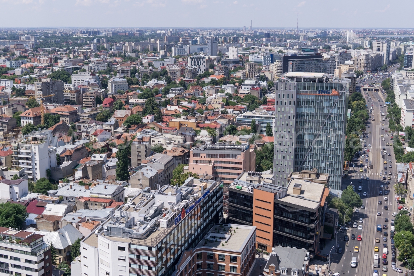 Aerial pictures of Iancu de Hunedoara Victoriei Metropolis area